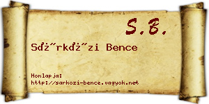 Sárközi Bence névjegykártya